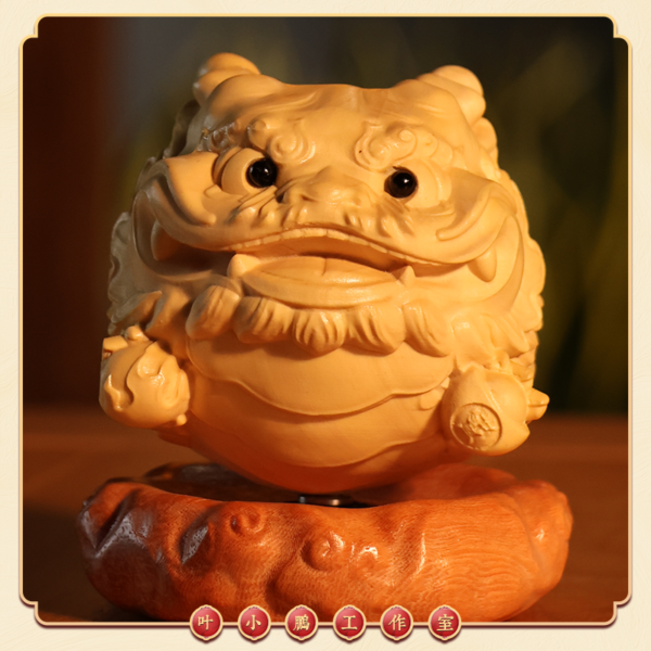 Dragon Charm Fortune Woodcarving - Image 4