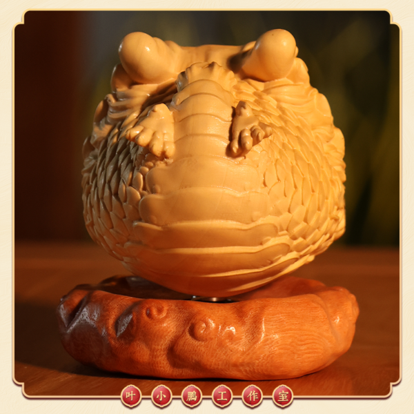 Dragon Charm Fortune Woodcarving - Image 2