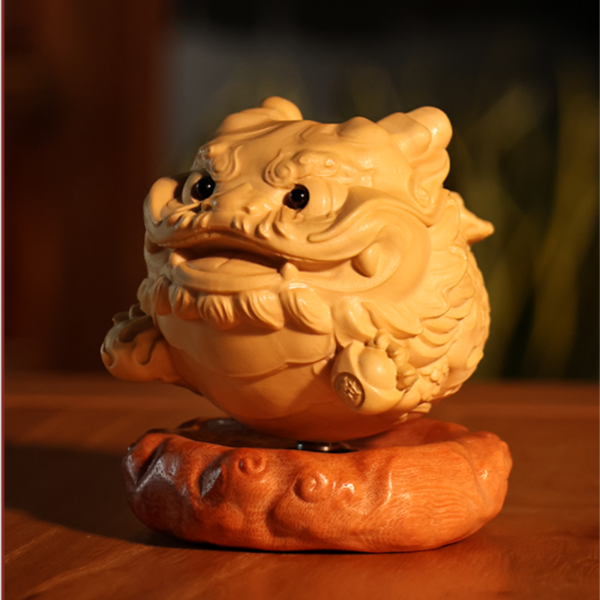 Dragon Charm Fortune Woodcarving