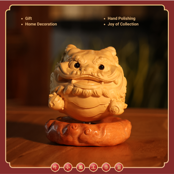 Dragon Charm Fortune Woodcarving - Image 6