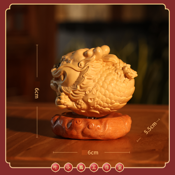Dragon Charm Fortune Woodcarving - Image 5
